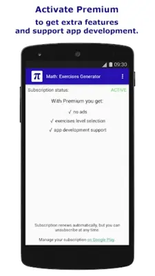 Math Exercises Generator android App screenshot 0