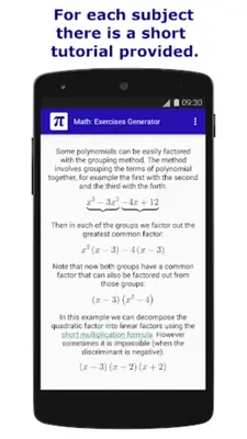 Math Exercises Generator android App screenshot 3